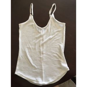 Urban outfitters white ribbed tank top